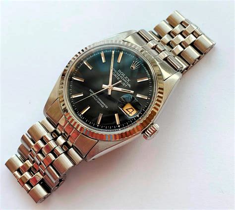 rolex 1601 black lume|rolex datejust 1601 for sale.